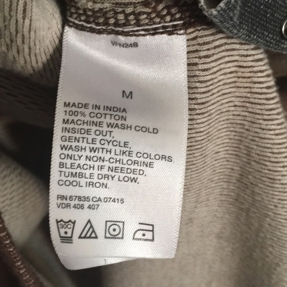 Nautica Jean Co. Dark Brown lightweight thermal long sleeve shirt, medium EUC - Picture 9 of 9